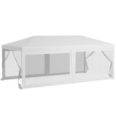 HAOYYE 19.2 x 8.9 ft Outdoor Party Tent Wedding Canopy Gazebo with 6 Removable Sidewalls, Large Event Shelter for Patio Backyard BBQ Market Gathering or Ceremony, Heavy Duty Shade Tent for All-Season Use